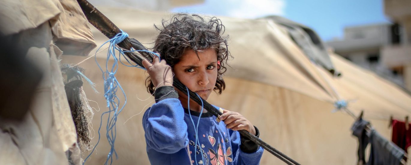 serious ethnic girl with rope